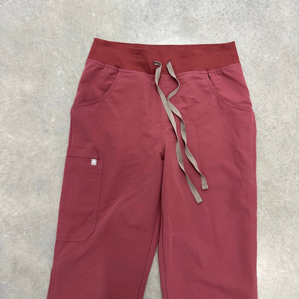 FIGS YOLA Yoga Skinny Scrub Pants Women's Small Petite S/P Mauve Dust - Picture 3 of 6
